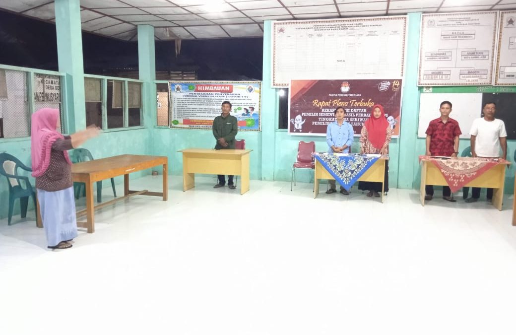 Rapat Pleno Terbuka DPSHP Tingkat Desa Seriwau